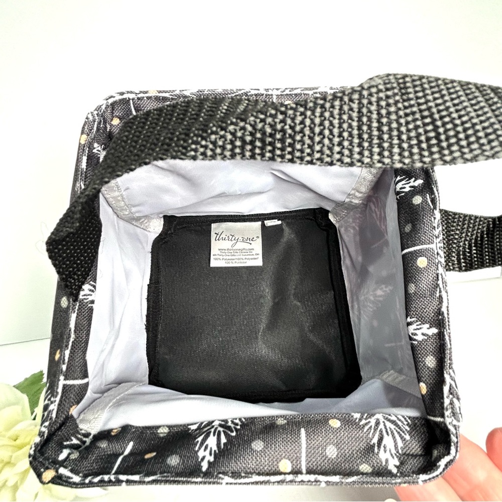 Thirty-One Littles Carry-All Caddy AK03 Twinkle Trees Black White Canvas NEW - Picture 8 of 9